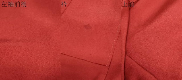 平和屋着物●中国三大刺繍 スワトウ刺繍 汕頭刺繍 総刺繍 振袖 風景人物文 赤紅色 暈し染め 金糸 正絹 逸品 DABB0051ud