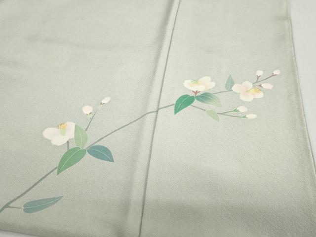 平和屋着物●訪問着 友禅 作家物 枝椿文 暈し染め 正絹 逸品 DABB0056ud