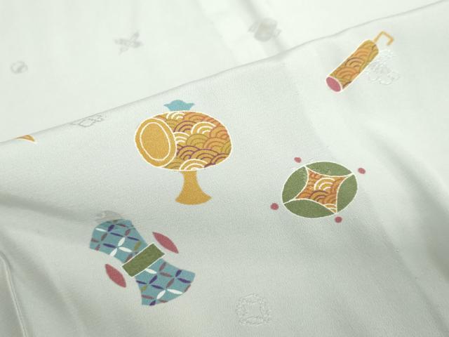 平和屋着物●長襦袢 無双仕立て 宝尽くし文 正絹 逸品 DABB0059ud