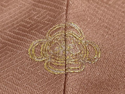 平和屋着物●訪問着　駒刺繍　枝葉文　暈し染め　金彩　正絹　逸品　DABB0082ud