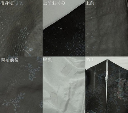 平和屋着物●本場大島紬　9マルキ　花蝶文　正絹　逸品　DABB0100ud
