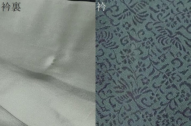 平和屋着物○色留訪問着 お召地 花鳥文 暈し染め まるやま