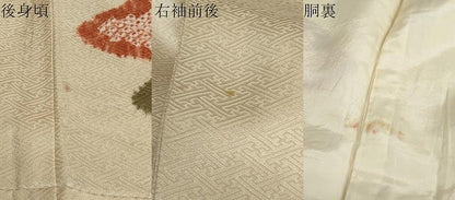 平和屋着物●訪問着　絞り　刺繍　地紙草花文　金銀彩　正絹　逸品　DABB0108ud