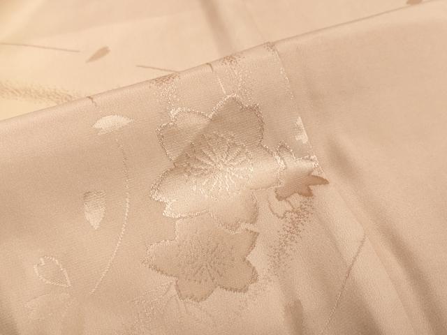 平和屋着物○長襦袢 袷 流水舞桜地紋 暈し染め さが美扱い 正絹