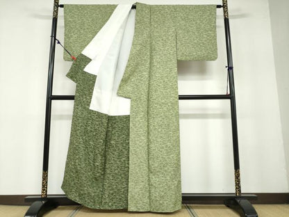 平和屋着物●上質な小紋　霞文　正絹　逸品　DABB0118ud