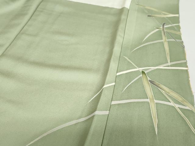 平和屋着物○豪華色留袖 作家物 刺繍 鴛鴦秋草文 金彩 正絹 逸品