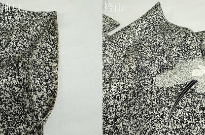 平和屋着物●訪問着　駒刺繍　草花文　たたき染め　銀彩　正絹　逸品　DABB0122ud