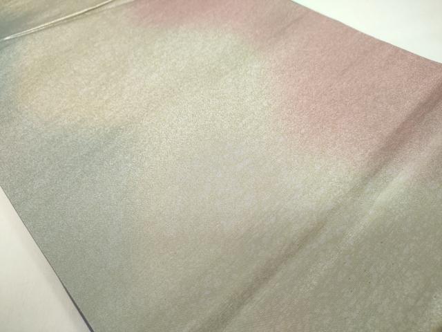 平和屋着物◎六通柄袋帯　霞文　引箔　正絹　逸品　DABB0172ud