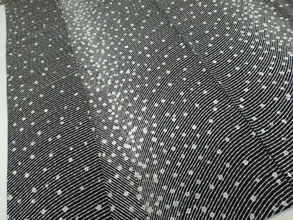平和屋着物●上質な小紋 箔散らし文 黒地 三越扱い 正絹 逸品 DABB0288ud