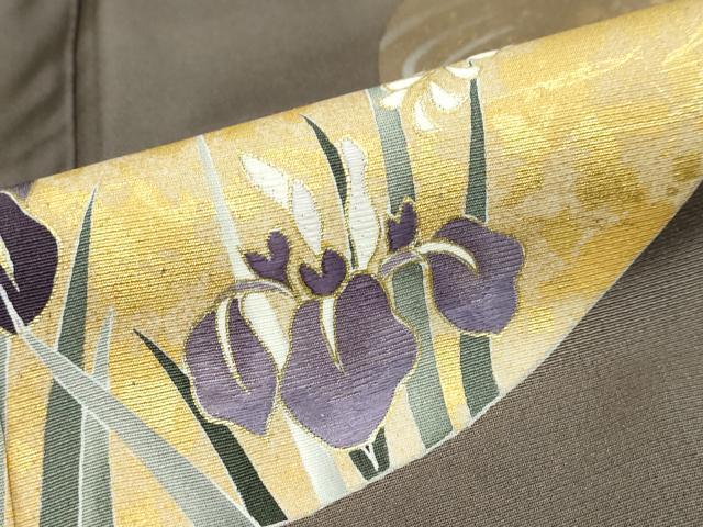 平和屋着物●豪華色留袖 作家物 草花文 金彩 正絹 逸品 DABB0296ud