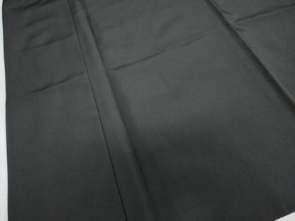 平和屋着物●男性　黒紋付　長羽織セット　羽裏：白色　キングサイズ　着物・化繊　羽織・正絹　逸品　DABD9562ud