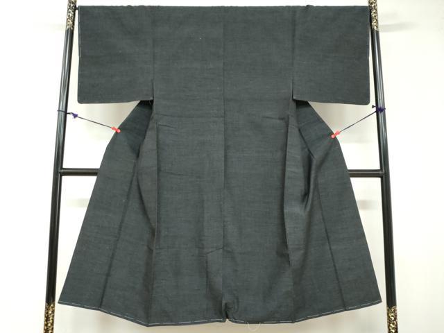 平和屋着物●男性　紬　アンサンブル　長羽織　霞文　正絹　逸品　未使用　DABB0306ud
