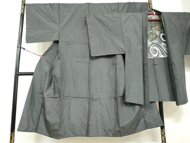 平和屋着物●男性 本場大島紬 アンサンブル 長羽織 抽象文様 正絹 逸品 DABB0310ud