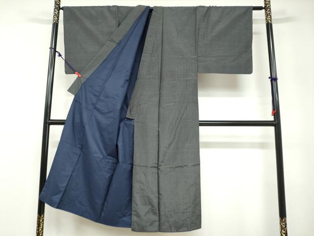 平和屋着物●男性 本場大島紬 アンサンブル 長羽織 抽象文様 正絹 逸品 DABB0310ud