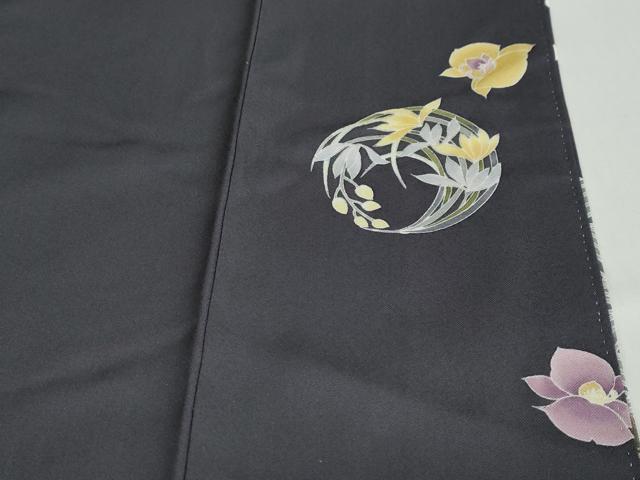 平和屋着物●訪問着 刺繍 道長草花丸文 暈し染め 金彩 正絹 逸品 DABB0313ud