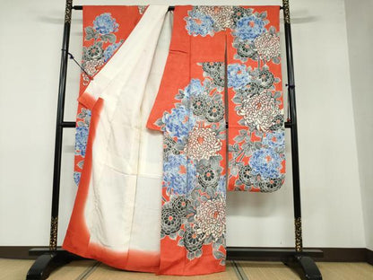 平和屋着物●名門 藤娘きぬたや・総絞り 振袖 乱菊 正絹 逸品 DABB0317ud