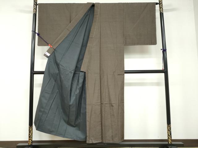 平和屋着物●男性 本場大島紬 アンサンブル 長羽織 抽象文様 やまと誂製 正絹 逸品 未使用 DABB0321ud