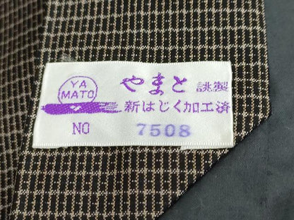 平和屋着物●男性 本場大島紬 アンサンブル 長羽織 抽象文様 やまと誂製 正絹 逸品 未使用 DABB0321ud