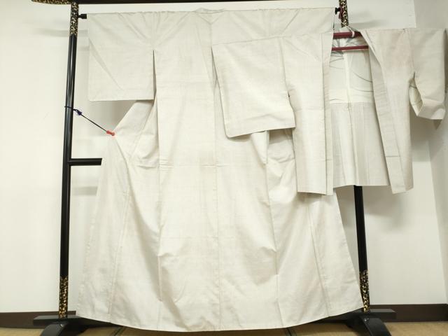 平和屋着物●本場大島紬 アンサンブル 白大島 7マルキ 蚊絣 正絹 逸品 未使用 DABB0323ud