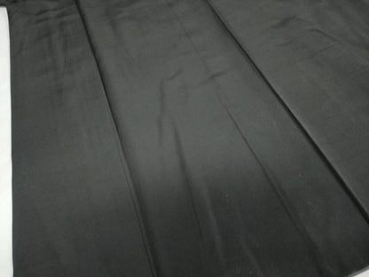 平和屋着物●男性 黒紋付 長羽織セット 羽裏：名所風景文 正絹 逸品 DABB0325ud