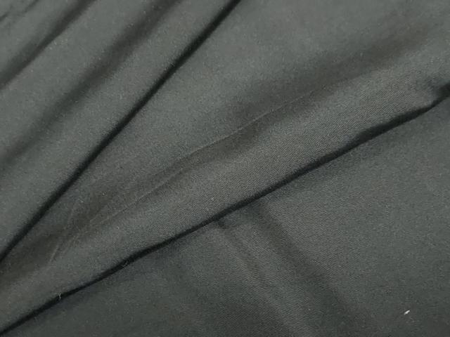 平和屋着物●男性 黒紋付 長羽織セット 羽裏：名所風景文 正絹 逸品 DABB0325ud