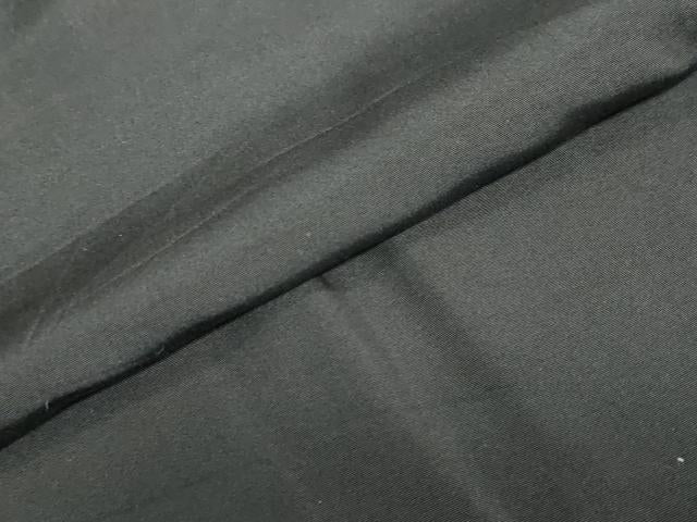 平和屋着物●男性 黒紋付 長羽織セット 羽裏：名所風景文 正絹 逸品 DABB0325ud