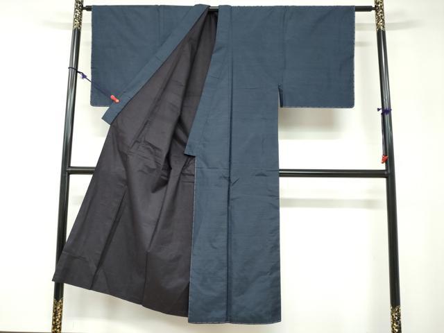 平和屋着物●男性 本場大島紬 アンサンブル 長襦袢（袷）セット 長羽織 抽象文様 正絹 逸品 未使用 DABB0328ud