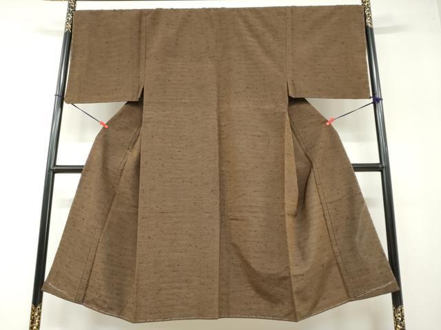 平和屋着物●男性 紬 アンサンブル 長襦袢（無双仕立て）セット 霞文 正絹 逸品 未使用 DABB0329ud