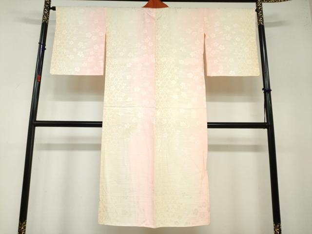 平和屋着物●長襦袢 袷 舞花地紋 暈し染め やまと誂製 半衿刺繍 正絹 逸品 DABB0332ud
