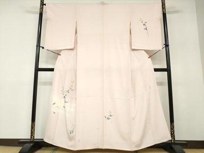 平和屋着物●本加賀友禅作家 南 克治 訪問着 枝花文 暈し染め 正絹 逸品 DABB0333ud