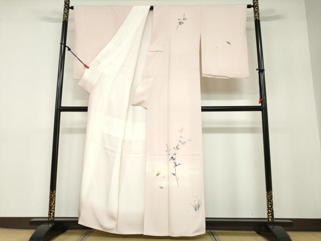 平和屋着物●本加賀友禅作家 南 克治 訪問着 枝花文 暈し染め 正絹 逸品 DABB0333ud