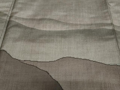平和屋着物●本場大島紬 訪問着 7マルキ 遠山風景文 正絹 逸品 DABB0334ud