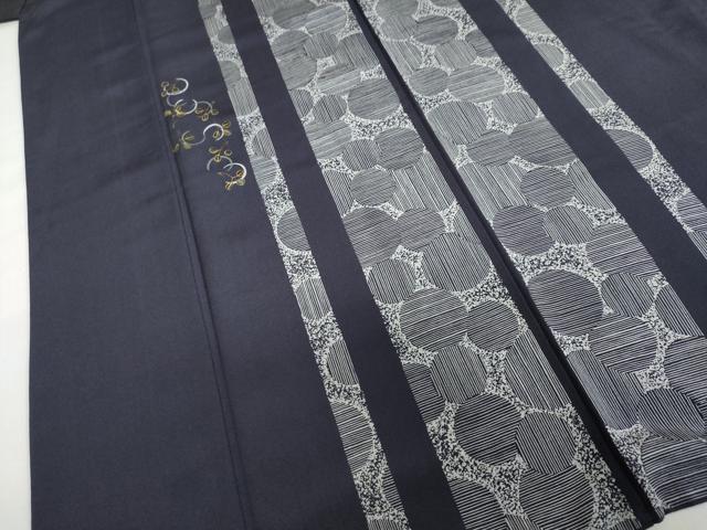 平和屋着物●訪問着 刺繍 舞葉文 金彩 正絹 逸品 DABB0341ud