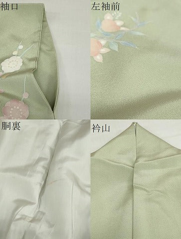 平和屋着物●訪問着 友禅 作家物 冊子草花文 暈し染め 正絹 逸品 DABB0357ud