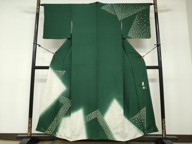 平和屋着物●東京友禅 菅有鬼一 訪問着 舞桜文 暈し染め 金彩 正絹 逸品 未使用 DABB0364ud