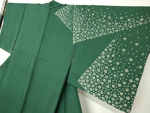 平和屋着物●東京友禅 菅有鬼一 訪問着 舞桜文 暈し染め 金彩 正絹 逸品 未使用 DABB0364ud