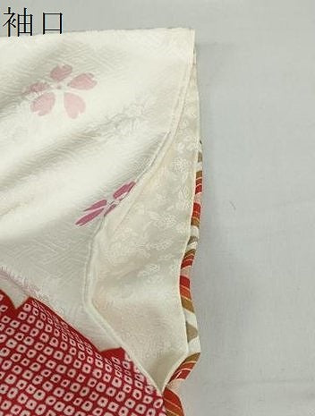平和屋着物●豪華振袖 駒刺繍 流水吉祥草花文 金彩 正絹 逸品 DABB0365ud