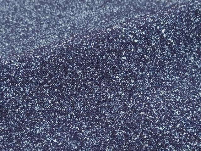 平和屋着物●上質な小紋 本藍 霞文 正絹 逸品 DABB0370ud