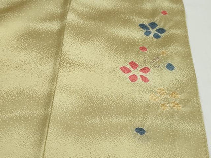 平和屋着物●訪問着 絞り 刺繍 草花文 金彩 正絹 逸品 DABB0374ud