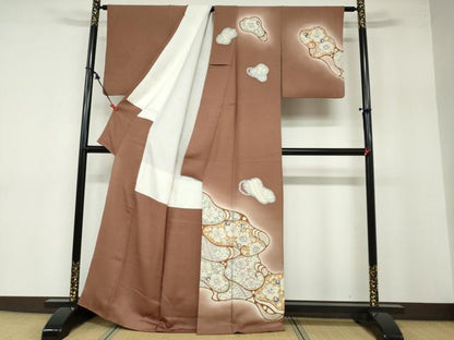 平和屋着物●訪問着 辻が花 暈し染め 正絹 逸品 DABB0376ud