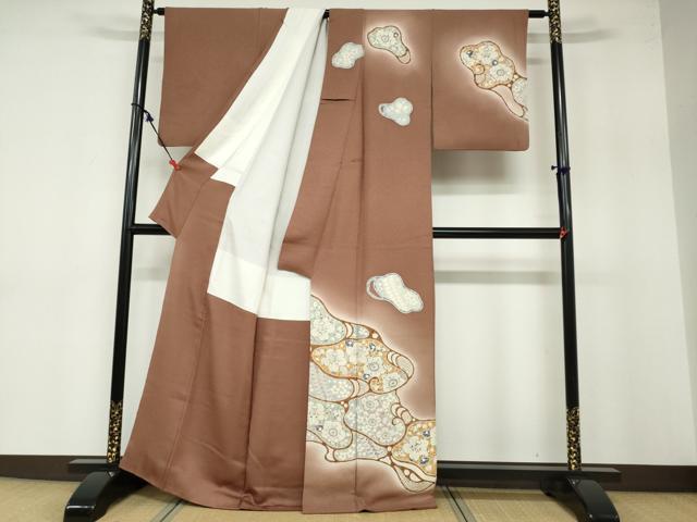 平和屋着物●訪問着 辻が花 暈し染め 正絹 逸品 DABB0376ud