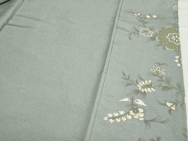 平和屋着物●訪問着　駒刺繍　正倉院草花文　金彩　正絹　逸品　DABB0379ud