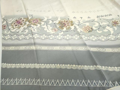 平和屋着物●京の名門 じゅらく謹製 帝王紫 訪問着 駒刺繍 更紗花唐草文 暈し染め 金彩 正絹 逸品 DABB0381ud