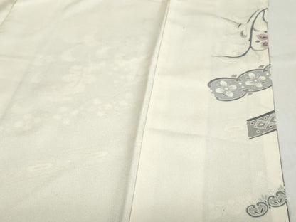 平和屋着物●京の名門 じゅらく謹製 帝王紫 訪問着 駒刺繍 更紗花唐草文 暈し染め 金彩 正絹 逸品 DABB0381ud