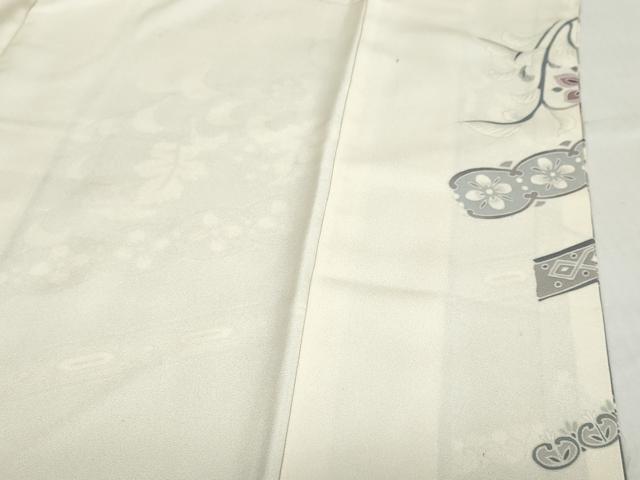 平和屋着物●京の名門 じゅらく謹製 帝王紫 訪問着 駒刺繍 更紗花唐草文 暈し染め 金彩 正絹 逸品 DABB0381ud