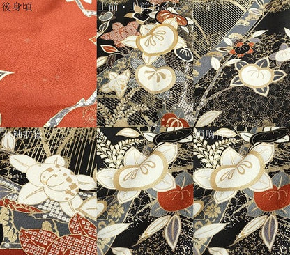平和屋着物●豪華振袖 草花文 金彩 やまと誂製 正絹 逸品 DABB0395ud