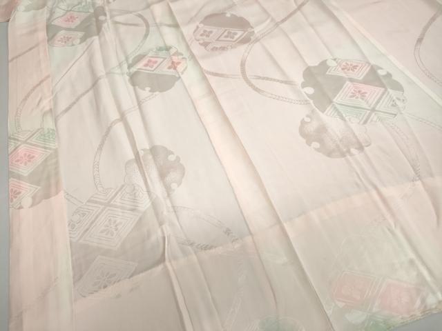 平和屋着物●振袖用長襦袢 無双仕立て 雪輪吉祥地紋 暈し染め 正絹 逸品 DABB0396ud