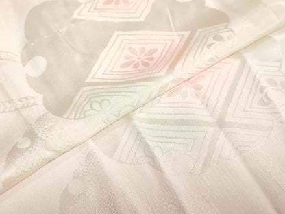 平和屋着物●振袖用長襦袢 無双仕立て 雪輪吉祥地紋 暈し染め 正絹 逸品 DABB0396ud