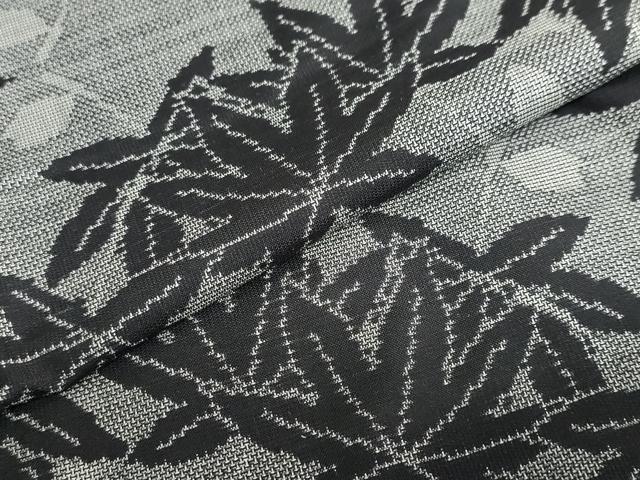 平和屋着物●本場大島紬 9マルキ 枝葉文 正絹 逸品 DABB0399ud