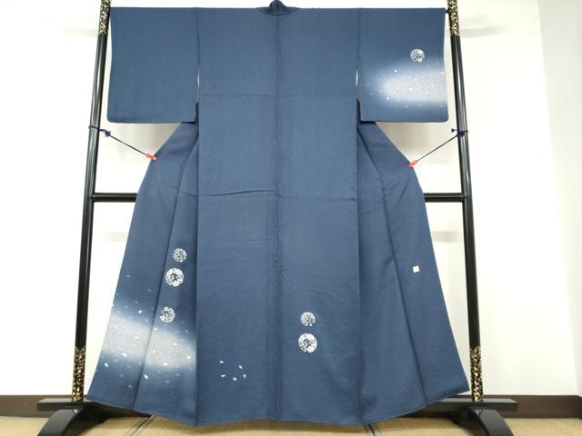平和屋着物●訪問着 作家物 舞花丸文 暈し染め 金彩 正絹 逸品 DABB0402ud